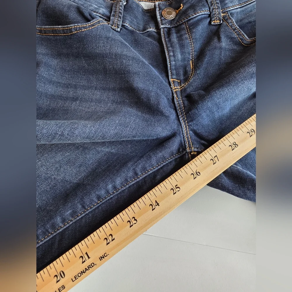 Maurices Sz S Super Soft Plaid Cuff Mid Rise Jeans Skinny Bx-3168
